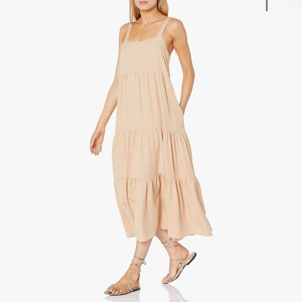 The Drop Britt Tiered Maxi Tent Dress Ginger